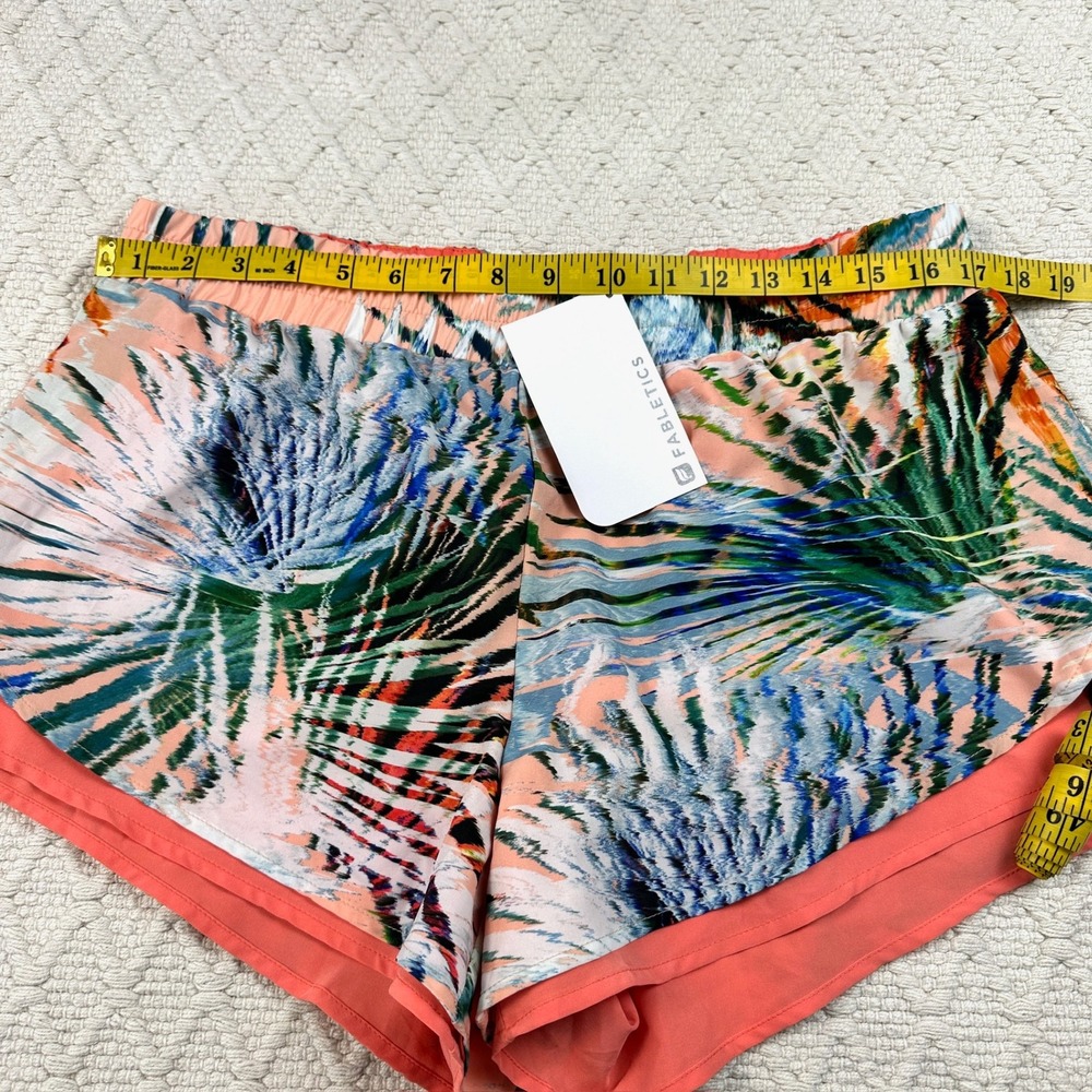 Fabletics Latrice Shorts XL Tropical Palm Print Double Layer Compression Lining - Picture 6 of 10